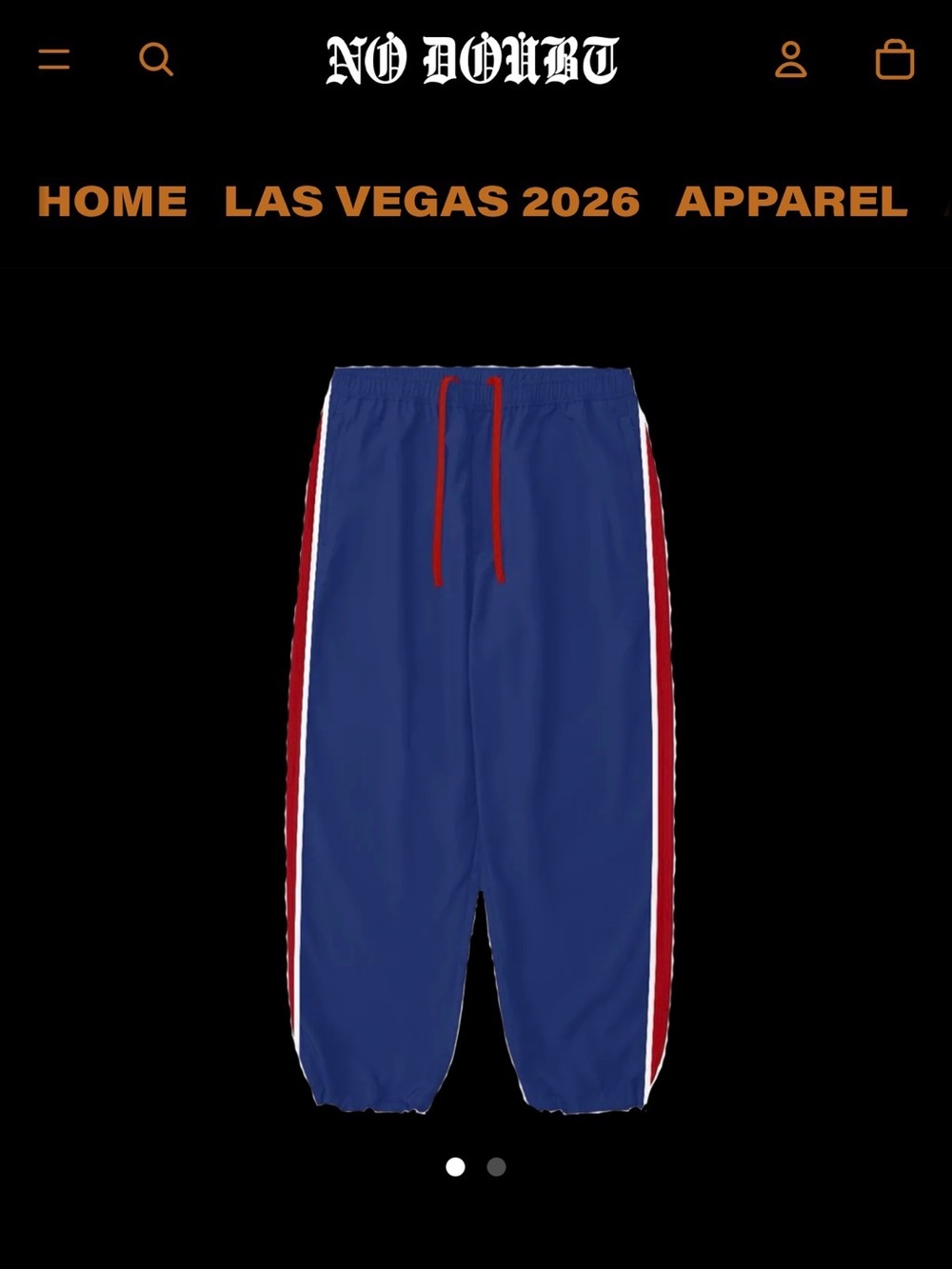 NO DOUBT TRACK PANTS - LAS VEGAS SPHERE (IN HAND READY TO SHIP, NEVER WORN)
